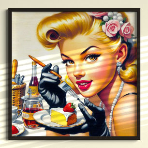 Portret Mooie Pin Up Poster