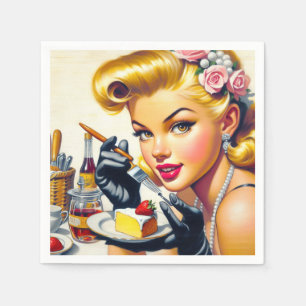 Portret Mooie Pin Up Servet