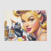 Portret Mooie Pin Up Tissuepapier (Voorkant)