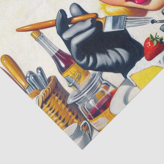 Portret Mooie Pin Up Tissuepapier (Detail)