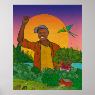Portret: Moses Momanyi, Dawn2Dusk Boerderij & Kili Poster