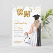 Portret Nursing School Graduation Party Kaart (Staand voorkant)