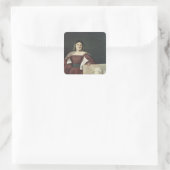 Portret of a Lady, c.1510-12 Vierkante Sticker (Tas)