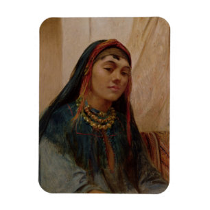 Portret of a Middle Eastern Girl, c.1859 (olie op Magneet
