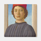 Portret of a Youth, 1485 by Filippino Lippi Magneet (Voorkant)