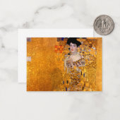 Portret of Adele Bloch-Bauer I, 1907 by Klimt Notitiekaartje (Voorkant / Achterkant in situ)