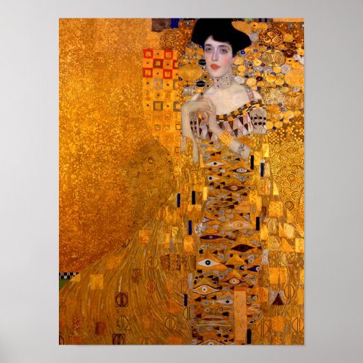 Portret of Adele Bloch-Bauer I, 1907 by Klimt Poster (Voorkant)