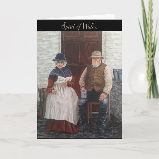 'Portret of an Old Welsh Couple' Kaart (Voorkant)