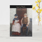 'Portret of an Old Welsh Couple' Kaart (Gele Bloem)
