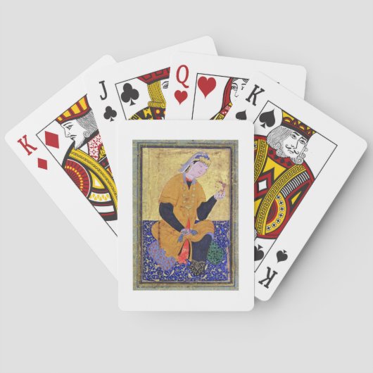 Portret of Hamida Banu Begum, houdstermaatschappij Pokerkaarten (Achterkant)