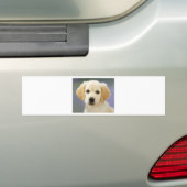 Portret olie van labrador Retriever Puppy Bumpersticker (Op auto)