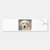 Portret olie van labrador Retriever Puppy Bumpersticker (Voorkant)