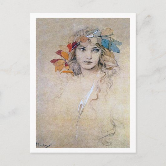 Portret (onderzoek), Alphonse Mucha Briefkaart (Voorkant)