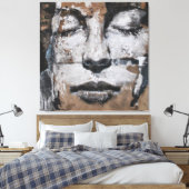 portret, onthouding, waterverf, kunst, decor canvas afdruk (Insitu (Slaapkamer))