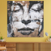 portret, onthouding, waterverf, kunst, decor canvas afdruk (Insitu (Woonkamer))