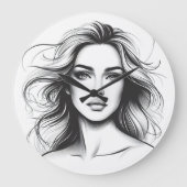 Portret ontwerp mooie klok (Voorkant)