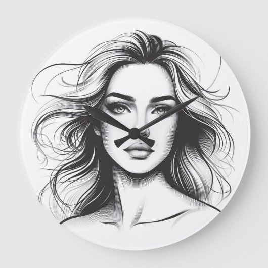 Portret ontwerp mooie klok (Voorkant)