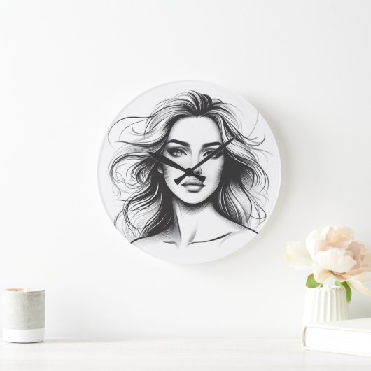 Portret ontwerp mooie klok (Huis)