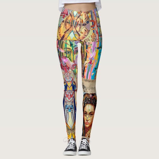 PORTRET ONTWERPER COLLAGE LEGGINGS (Voorkant)