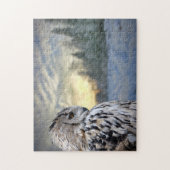 Portret op winterbosachtergrond legpuzzel (Verticaal)