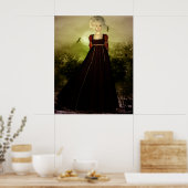 Portret op zonsondergang poster (Keuken)