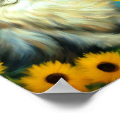 Portret Petalen Perzische Kat Poster (Hoek)