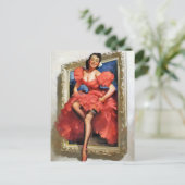 Portret Pin-Up Briefkaart (Staand voorkant)
