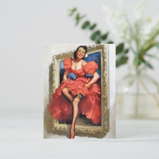 Portret Pin-Up Briefkaart (Staand voorkant)