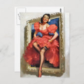 Portret Pin-Up Briefkaart (Voorkant / Achterkant)