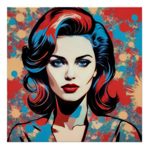 Portret pop art retro perfect poster