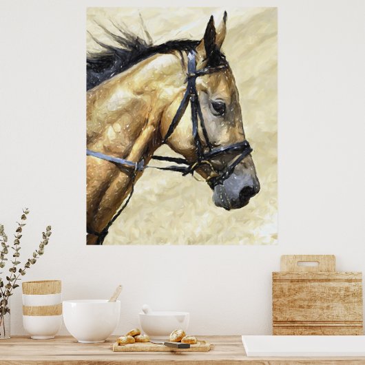 Portret Poster Akhal-Teke Horse (Keuken)
