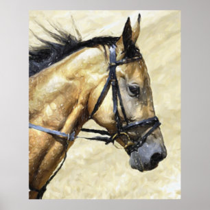 Portret Poster Akhal-Teke Horse