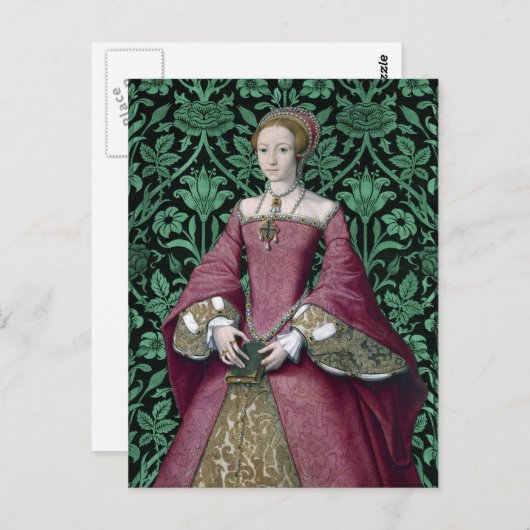 Portret Prinses Elizabeth Tudor, Queen Briefkaart (Voorkant / Achterkant)
