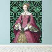 Portret Prinses Elizabeth Tudor, Queen Canvas Afdruk (Insitu (Houten vloer))