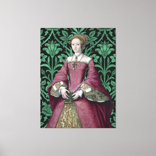Portret Prinses Elizabeth Tudor, Queen Canvas Afdruk (Voorkant)