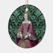 Portret Prinses Elizabeth Tudor, Queen Keramisch Ornament (Links)