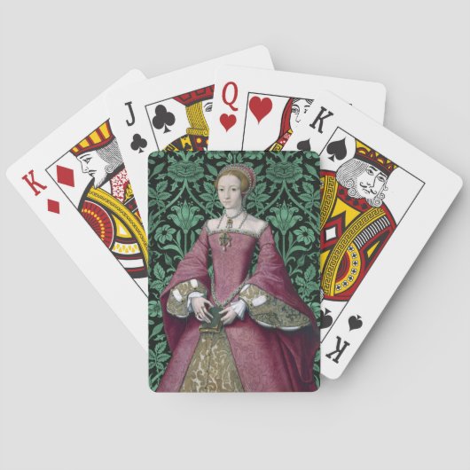 Portret Prinses Elizabeth Tudor, Queen Pokerkaarten (Achterkant)