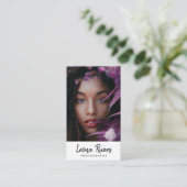 Portret QR Code Fotograaf Visitekaartje (Staand voorkant)