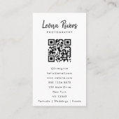 Portret QR Code Fotograaf Visitekaartje (Achterkant)