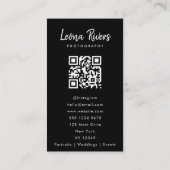 Portret QR Code Fotograaf Visitekaartje (Achterkant)