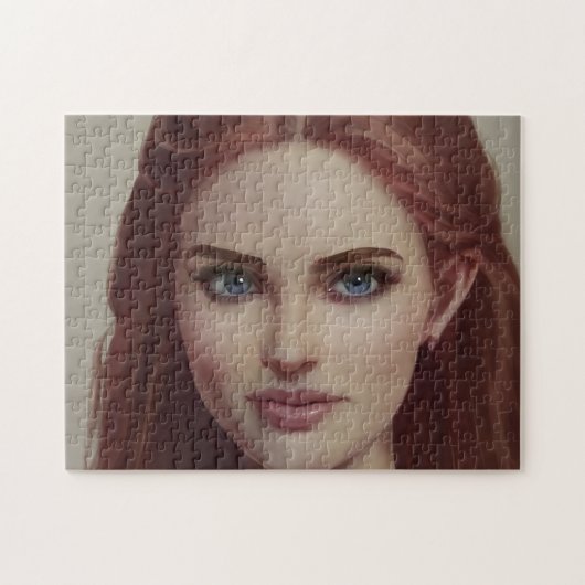 Portret Red Hair Smile Young Woman Legpuzzel (Horizontaal)