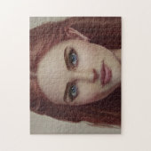 Portret Red Hair Smile Young Woman Legpuzzel (Verticaal)
