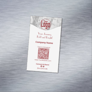 Portret Red White Life Coach Company Magnetisch Visitekaartje