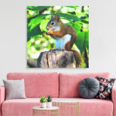 Portret rode eekhoorn canvas afdruk (Insitu (Woonkamer))
