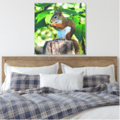 Portret rode eekhoorn canvas afdruk (Insitu (Slaapkamer))