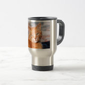 Portret rode kat reisbeker (Voorkant rechts)