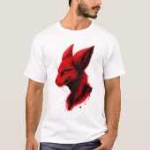 Portret rood kattenhoofd | AI Art T-shirt (Voorkant)