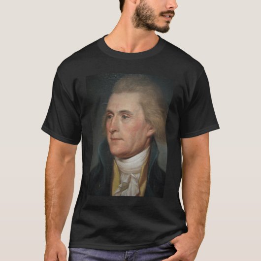 Portret schilderen van Thomas Jefferson T-shirt (Voorkant)