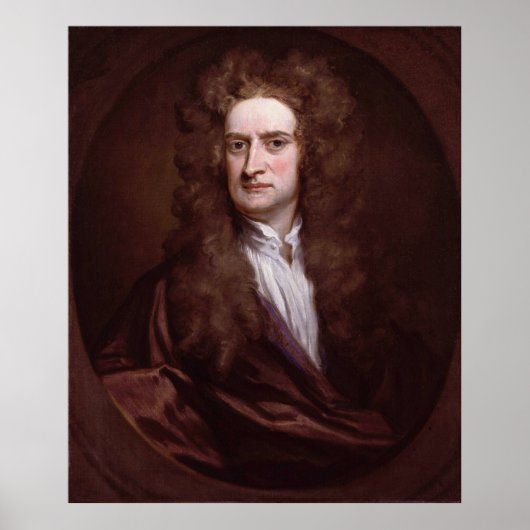 Portret Sir Isaac Newton door Sir Godfrey Kneller Poster (Voorkant)