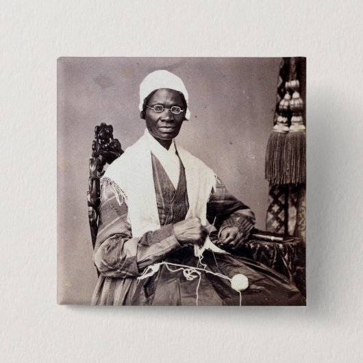 Portret  Sojourner Truth Vierkante Button 5,1 Cm (Voorkant)